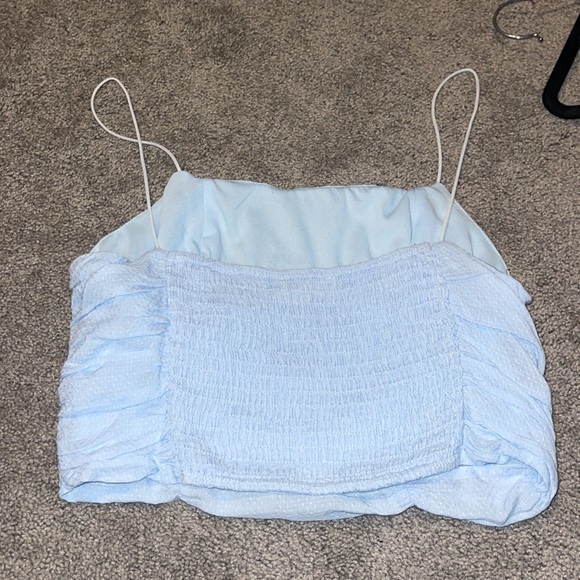 BABY BLUE CROP TOP - Picture 2 of 3